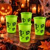 Műanyag Pohár Szett Halloween Mintával - Zöld, 4 db-os