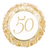 18 inch-es 50th Anniversary Házassági Évfordulóra Héliumos Fólia Lufi