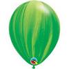 11 inch-es Green Rainbow SuperAgate Kerek Latex Lufi (25 db/csomag)