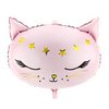 Mosolygós Pink Arany Cica Fej Héliumos Fólia Lufi