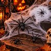 Pókok Dekoráció Pókhálóval Halloweenra