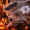 Pókok és Denevér Dekoráció Pókhálóval Halloweenra