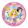 Princess Glamour - Hercegnők Parti Tányér - 20 cm, 8 db-os