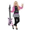 Fekete-Rózsaszín Rock Sztár Kislány Jelmez, M-es