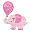 Rózsaszín Elefánt - Baby Girl Elephant Héliumos Fólia Lufi Babaszületésre