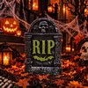 Sírkő Dekoráció Halloweenra - Zöld, 26 x 17,5 cm