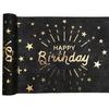 Happy Birthday Arany Fekete Szülinapi Parti Asztali Futó, 5 m-es
