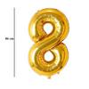 Hatalmas Számos Arany 8-as Héliumos Lufi, 86 cm
