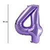 Hatalmas Számos Lila 4-es Héliumos Lufi, 86 cm