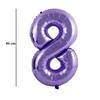 Hatalmas Számos Lila 8-as Héliumos Lufi, 86 cm