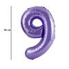 Hatalmas Számos Lila 9-es Héliumos Lufi, 86 cm