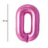 Hatalmas Számos Pink 0-ás Héliumos Lufi, 86 cm