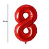 Hatalmas Számos Piros 8-as Héliumos Lufi, 86 cm