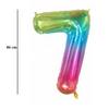 Hatalmas Számos Színes - Gradient 7-es Héliumos Lufi, 86 cm