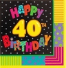 Infinite Birthday Szülinapi 40-es Parti Szalvéta - 33 cm x 33 cm, 16 db-os