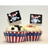 Kalózos - Pirate Muffin Tartó Forma és Falatka Pálcika - 48 db-os