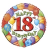 18 inch-es 18th Birthday Balloons - Léggömbös Szülinapi Számos Héliumos Fólia Lufi