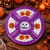 Tök Mintás Osztott Tálca Halloweenra - Lila, 30 cm