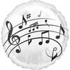 18 inch-es Music Fun - Violinkulcs - Hangjegyek Mintás Fólia Lufi