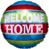 18 inch-es Welcome Home Colorful Stripes Fólia Lufi