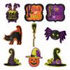 Witches' Crew Glitteres - Csillogó Dekorációs Karton Halloween-re - 9 db-os