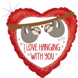 I Love Hanging With You - Szerelmes Lajhár Héliumos Lufi