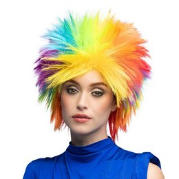 Szivárvány Színű Punk Paróka