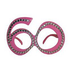 Rózsaszín 60-as Szülinapi Szemüveg