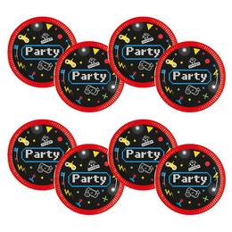 Videójáték - Gaming Party Papír Parti Tányér - 20 cm, 8 db